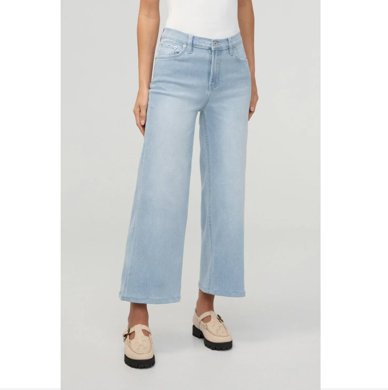 DU/ER Performance Denim+ High Rise Wide Leg Crop - Zephyr