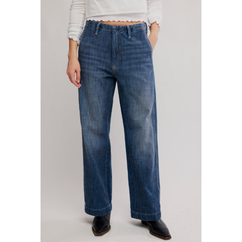 Free People East Side Denim Chino in Rulebreaker