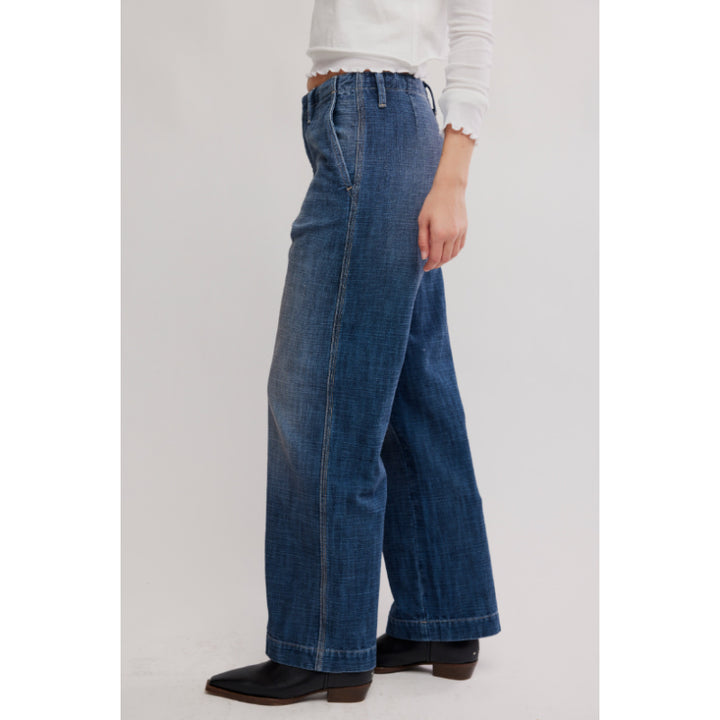 Free People East Side Denim Chino in Rulebreaker