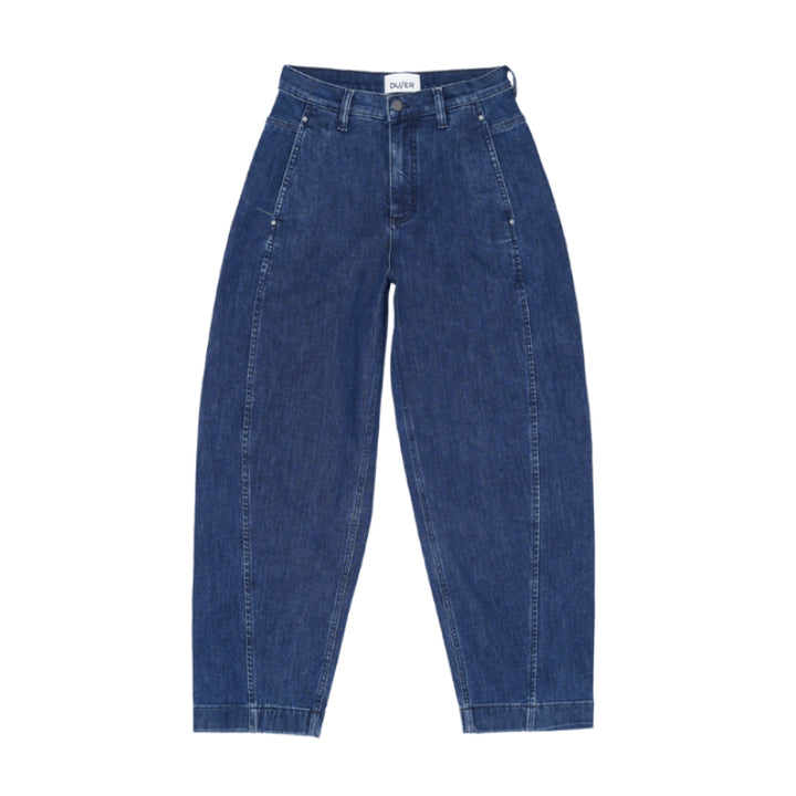 DUER Performance Denim+ High Rise Barrel - Dark Stone