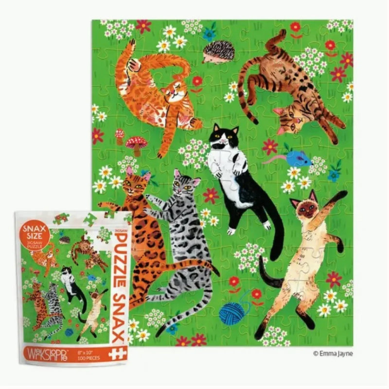 Werk Shoppe Cat Nap 100 Piece Puzzle Snax