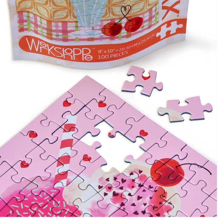 Werk Shoppe Cherry Sundae 100 Piece Puzzle Snax