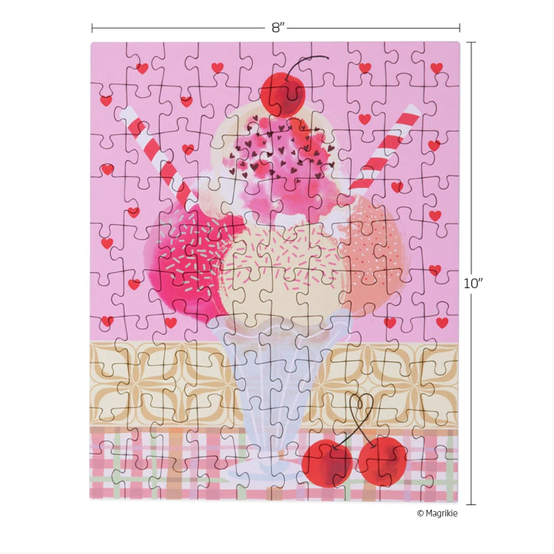 Werk Shoppe Cherry Sundae 100 Piece Puzzle Snax