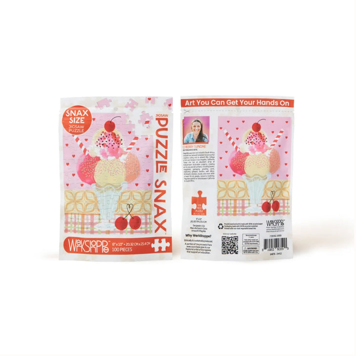 Werk Shoppe Cherry Sundae 100 Piece Puzzle Snax