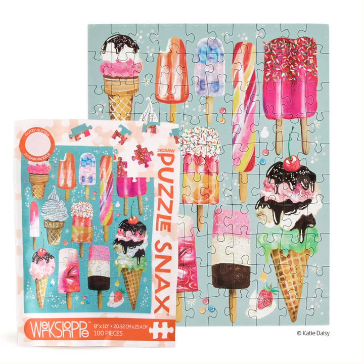 Werk Shoppe Ice Cream & Pops 100 Piece Puzzle Snax