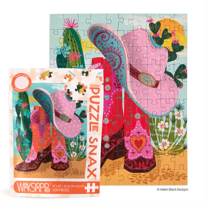 Werk Shoppe Cowgirl Essentials 100 Piece Puzzle Snax