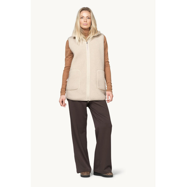 Ilse Jacobsen Long Pile Vest With Zipper
