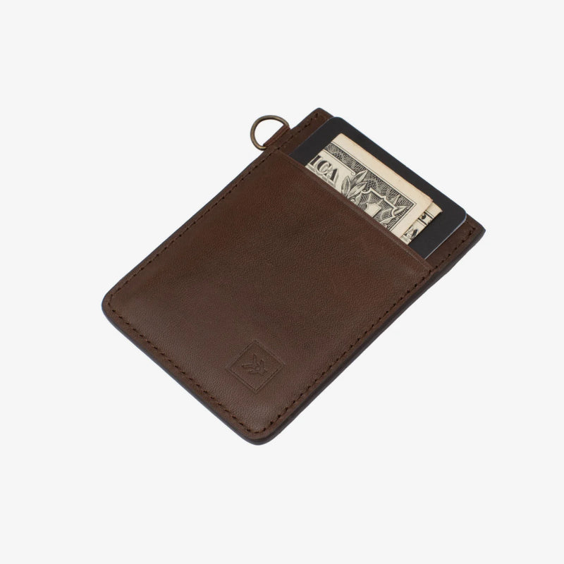 Thread Vertical Leather Wallet