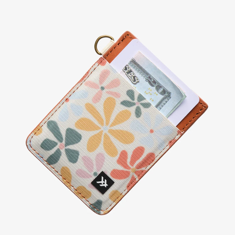 Thread Vertical Leather Wallet