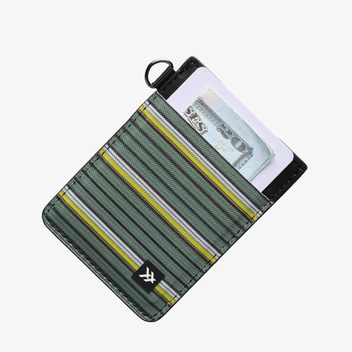 Thread Vertical Leather Wallet
