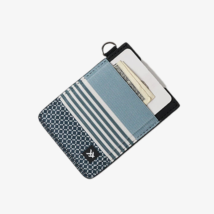 Thread Vertical Leather Wallet