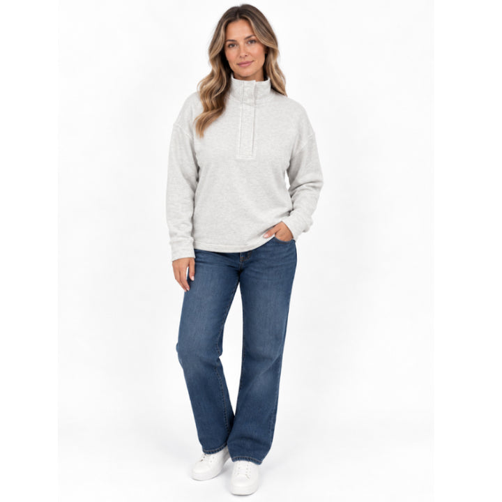 TIO Essentials Pull Over Button Neck Sweater