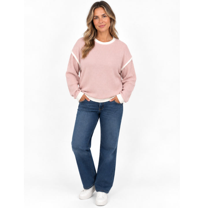 TIO Essentials Long Sleeve Knit with Exposed Seam