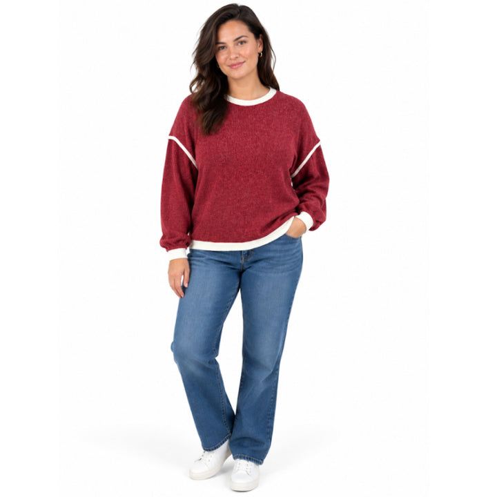 TIO Essentials Long Sleeve Knit with Exposed Seam