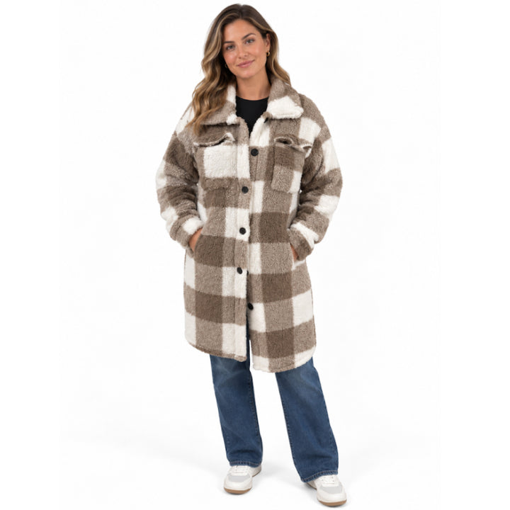 TIO Essentials Fuzzy Long Shacket