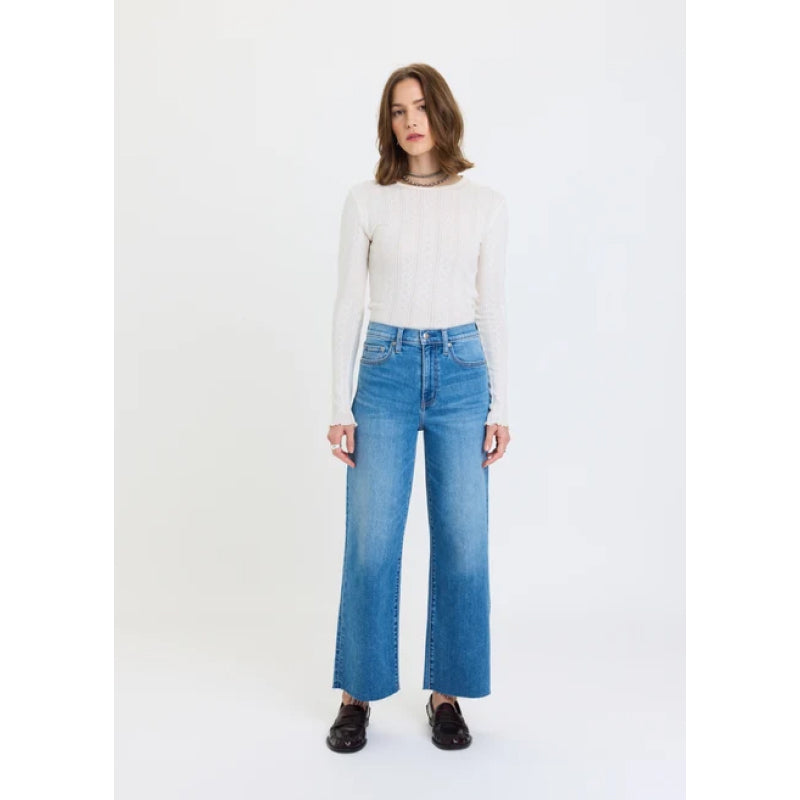 Daze Denim Pleaser High Rise Wide Ankle - Wavy