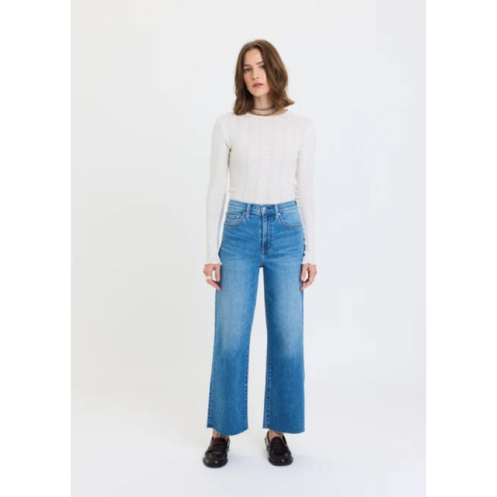 Daze Denim Pleaser High Rise Wide Ankle - Wavy