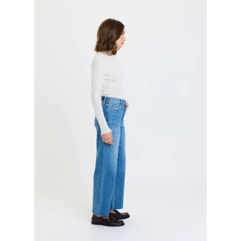 Daze Denim Pleaser High Rise Wide Ankle - Wavy