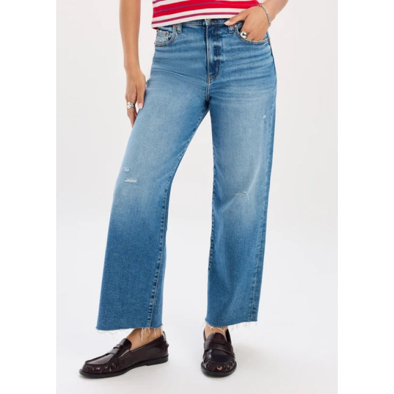 Daze Denim Pleaser High Rise Wide Ankle - Wide Awake Vintage