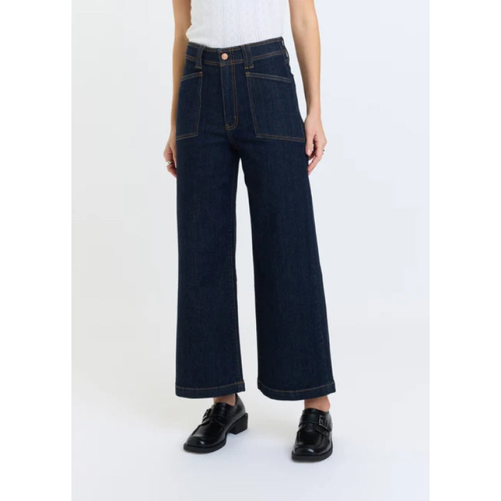 Daze Denim Valley Girl Wide Leg Ankle - Rinse