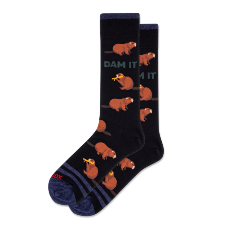 Hotsox Men's Dam It Cotton Crew Socks