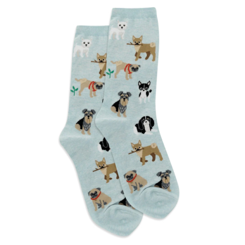 Hotsox Women's Dogs Of The World Crew Socks