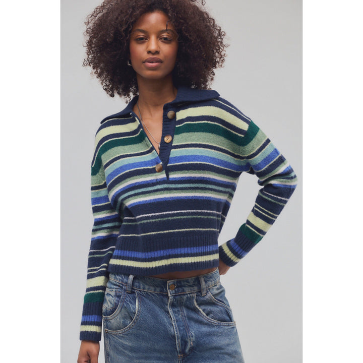 Free People Trading Up Stripe Polo