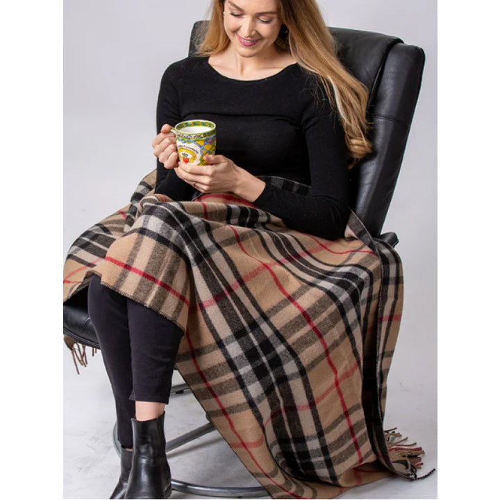 Patrick King Woollen Company - Thompson Camel Merino Wool Knee Blanket