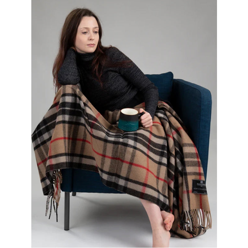 Patrick King Woollen Company - Thompson Camel Merino Wool Knee Blanket