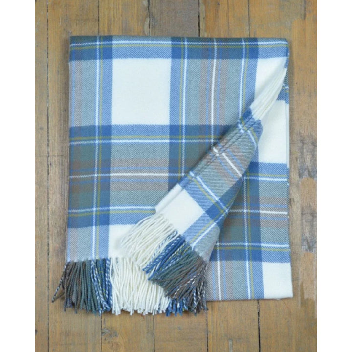 Patrick King Woollen Company - Stewart Muted Blue Deluxe Wool Knee Blanket