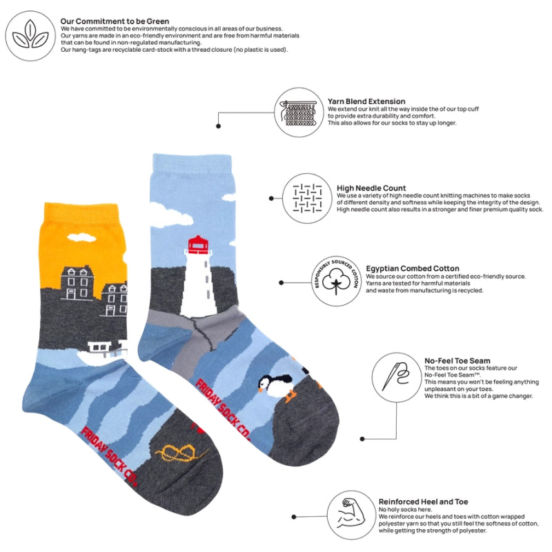 Friday Sock Co. - Women's East Coast Canadian Landscape Socks