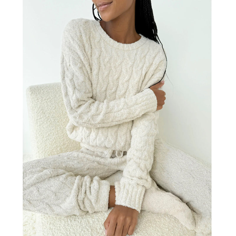 Ensemble de pull torsadé splendide