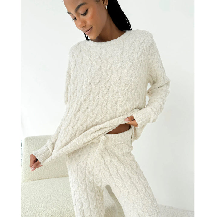 Ensemble de pull torsadé splendide