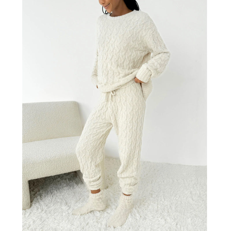 Ensemble de pull torsadé splendide