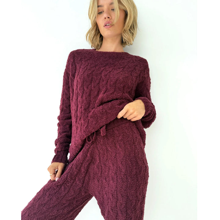 Ensemble de pull torsadé splendide