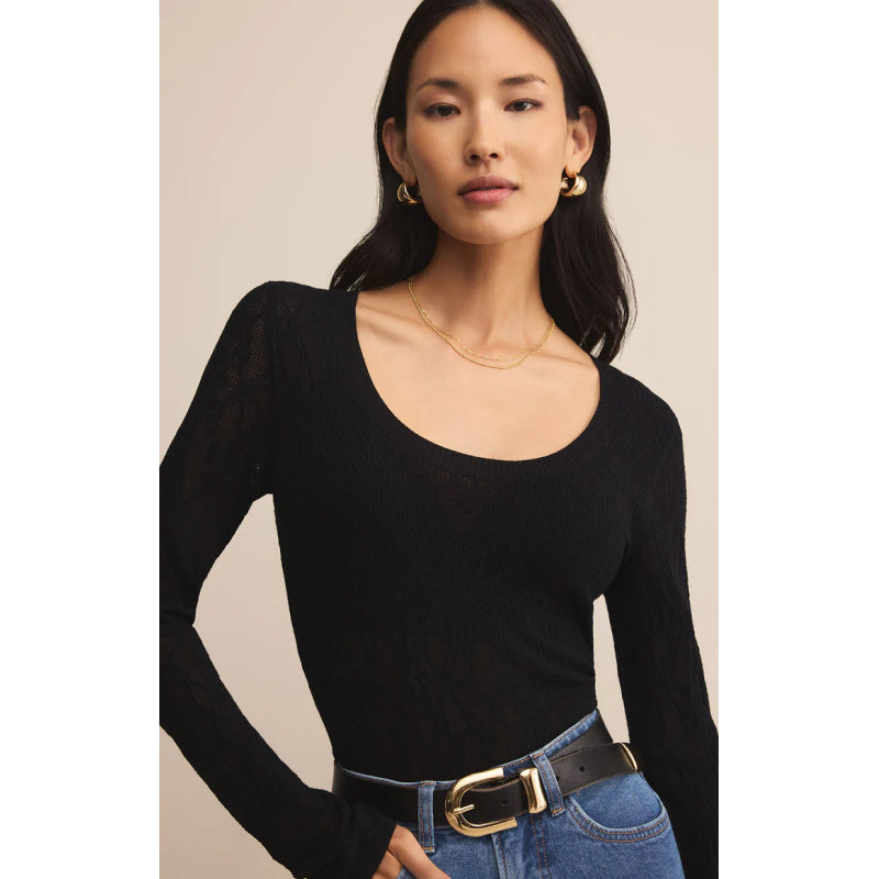 Z Supply Tibi Scoop Mesh Sweater