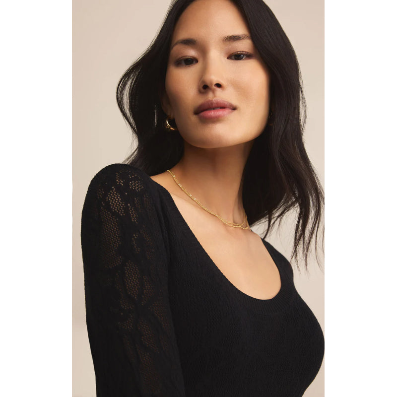 Z Supply Tibi Scoop Mesh Sweater