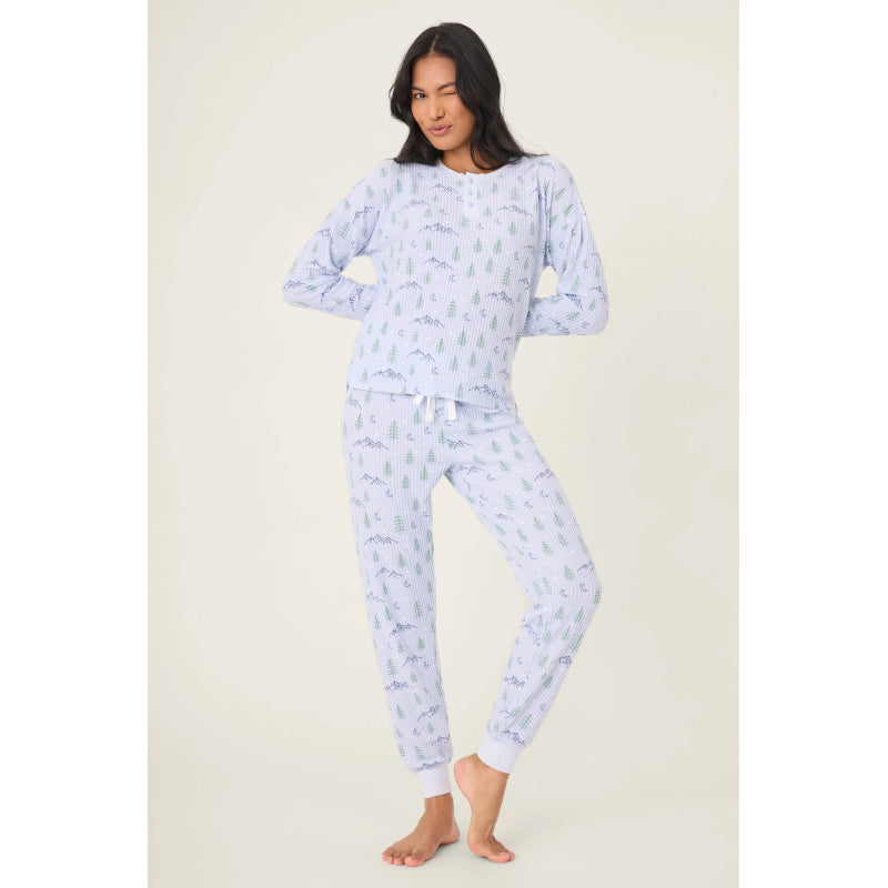 PJ Salvage Ski Jammie Classics Mountain Dreams Print PJ Set