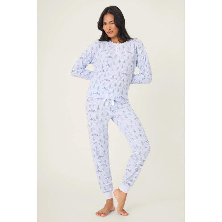 PJ Salvage Ski Jammie Classics Mountain Dreams Print PJ Set