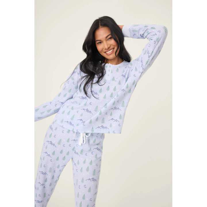 PJ Salvage Ski Jammie Classics Mountain Dreams Print PJ Set