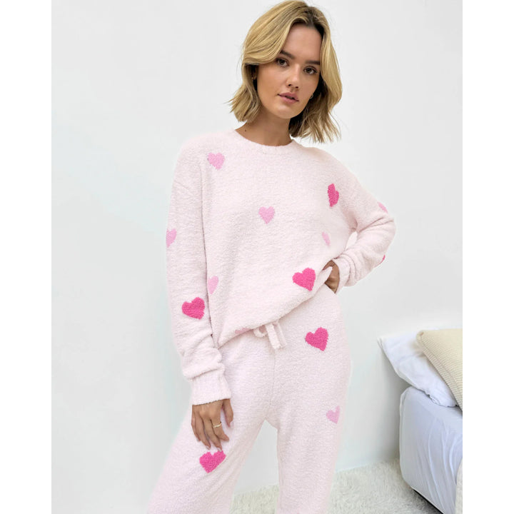 Superbe ensemble pyjama en pull duveteux