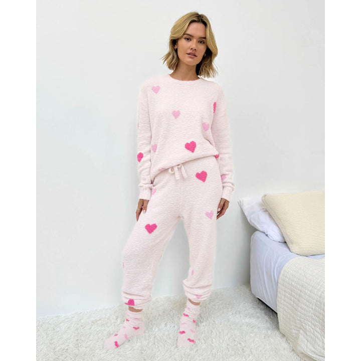 Superbe ensemble pyjama en pull duveteux