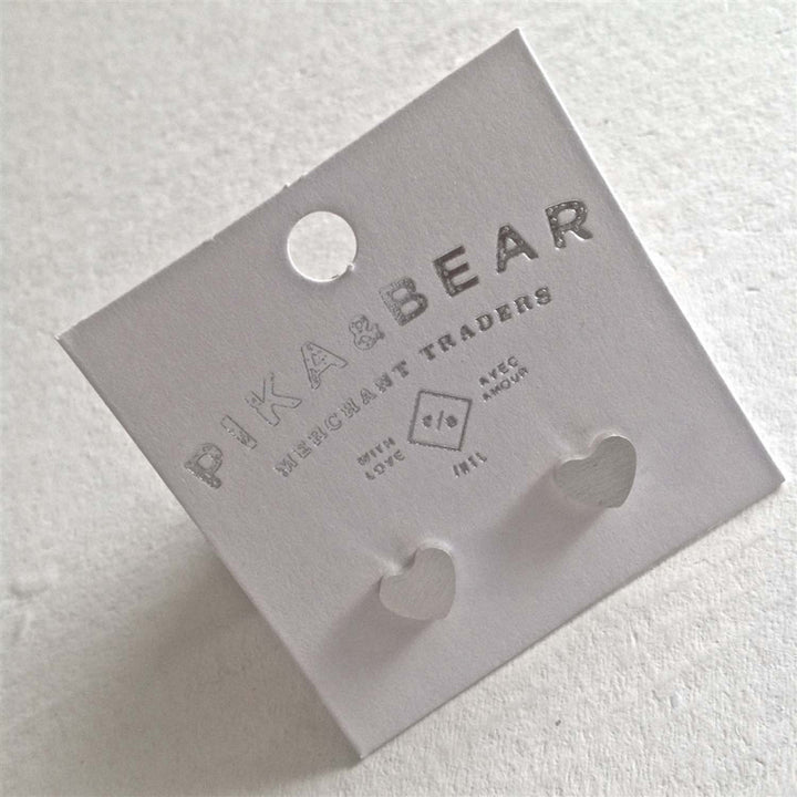 Pika & Bear "Total Eclipse of the Heart" Heart Stud Earrings