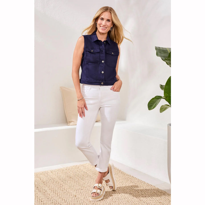 Tribal Audrey Boundless Stretch Denim Straight Leg Crop Jeans