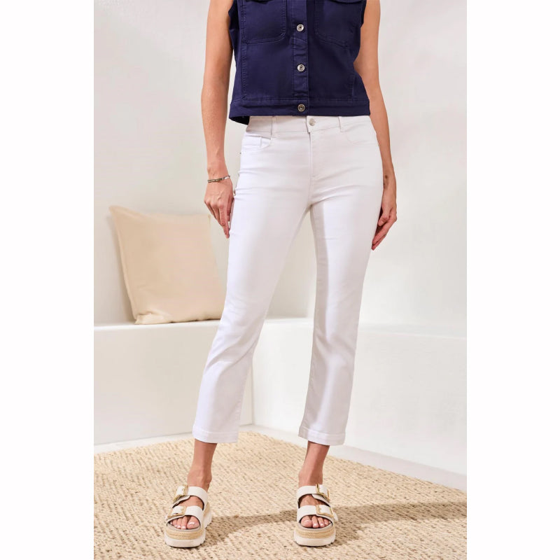 Tribal Audrey Boundless Stretch Denim Straight Leg Crop Jeans