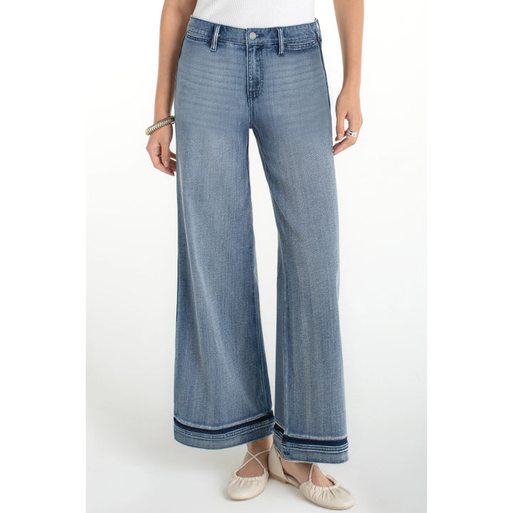 Liverpool Super Stride Wide Leg With Shadow Cuff - Reflection