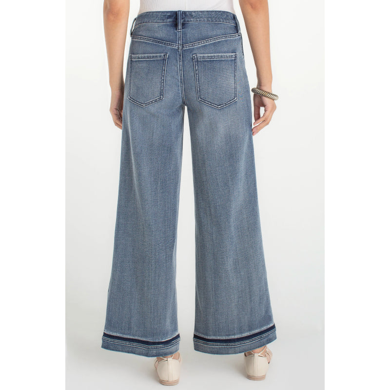 Liverpool Super Stride Wide Leg With Shadow Cuff - Reflection