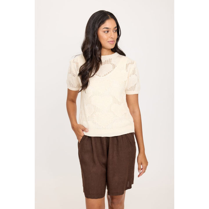 Pistache Linen Bermuda Shorts