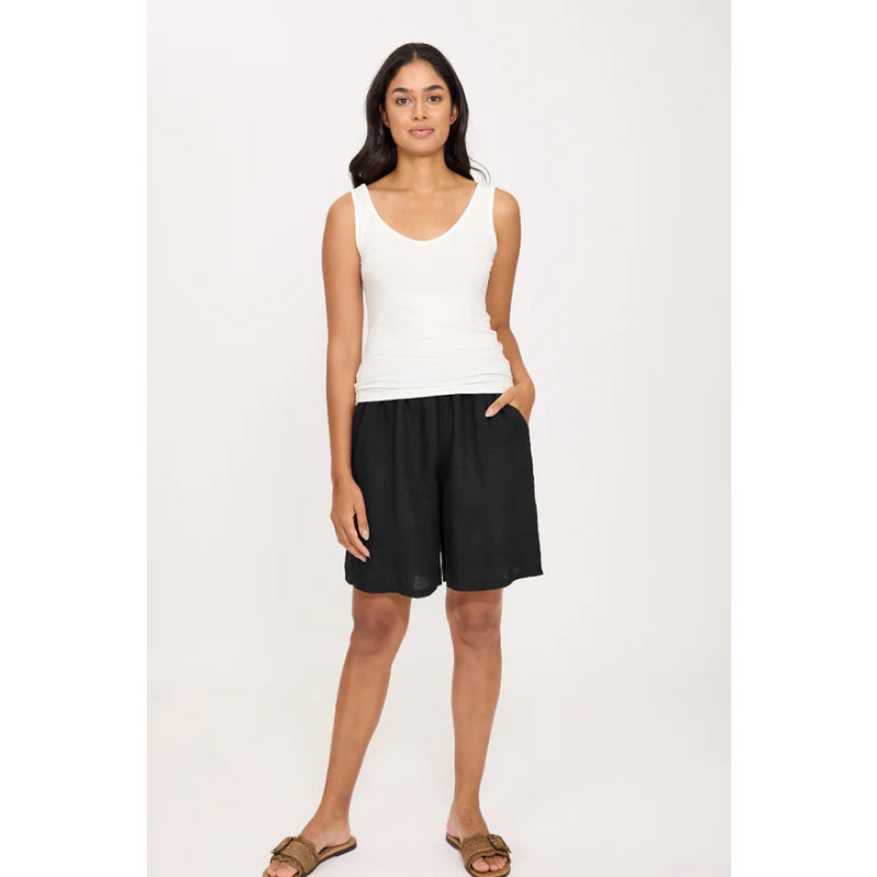 Pistache Linen Shorts