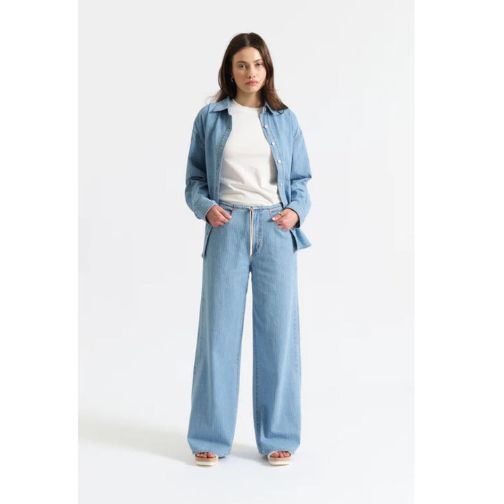 Daze Denim Madison Mid Rise Wide Leg - Whimsy